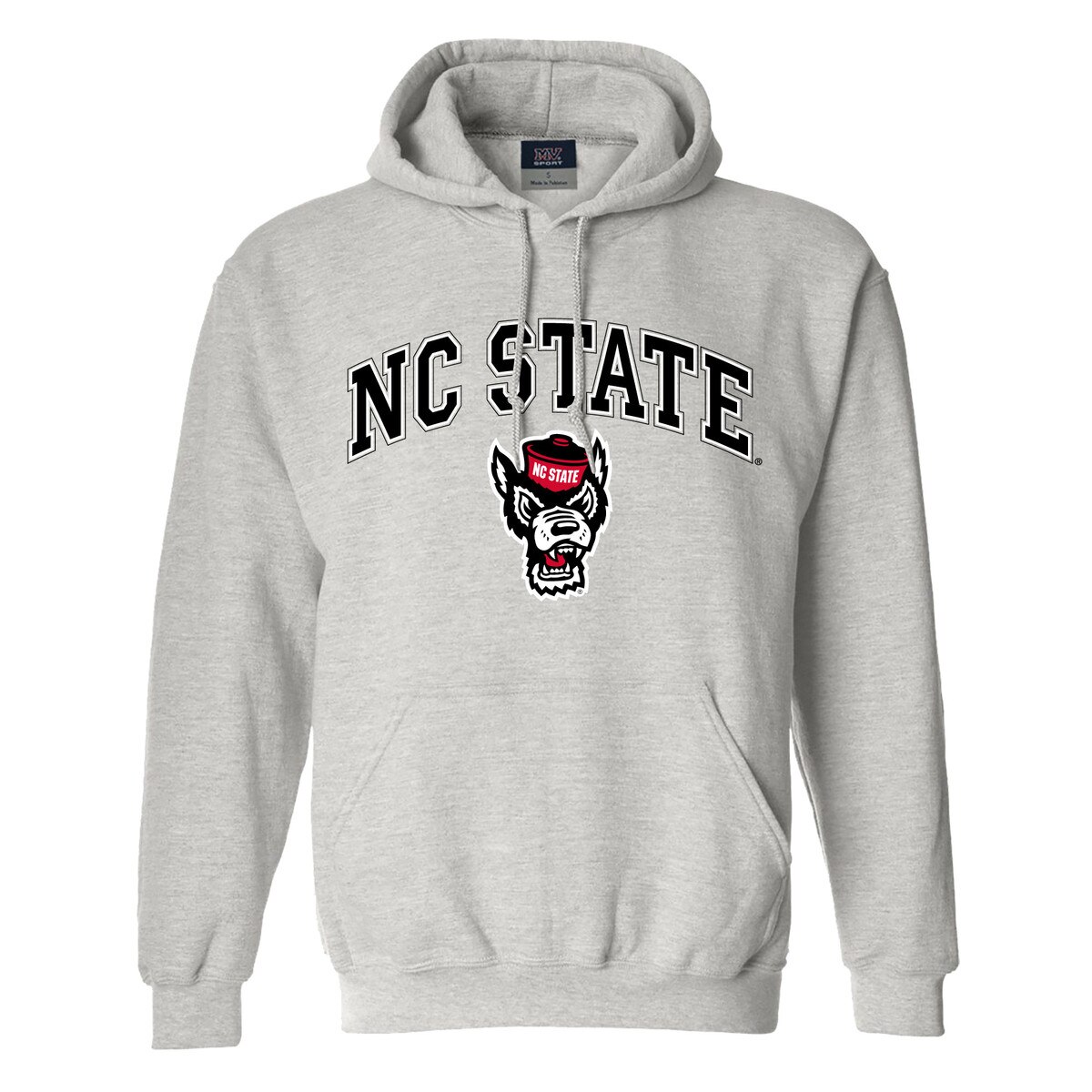Ash Grey Hood Sweat - NC State / Wo